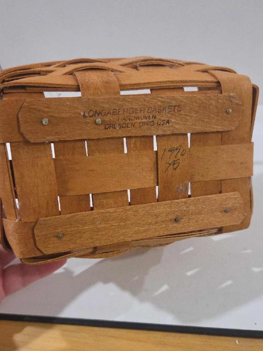 Longaberger handwoven maple